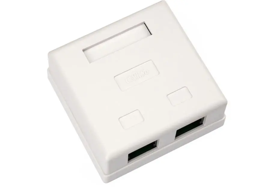 Computer outlet RJ45x2 UTP cat.5e 8P8C Vinga (VCPRJ45O2)