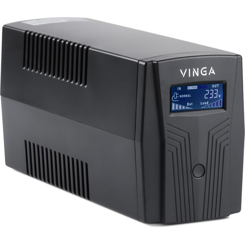 Источник бесперебойного питания Vinga LCD 600VA plastic case with USB (VPC-600PU)