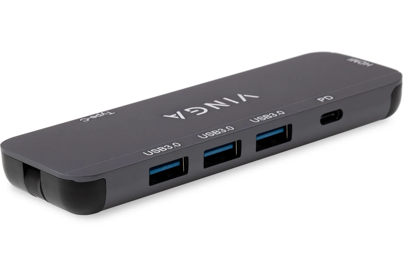 Концентратор Vinga USB-C 3.1 to HDMI+3xUSB3.0+PD100W+USB-C foldable cable (VHYC6FC)