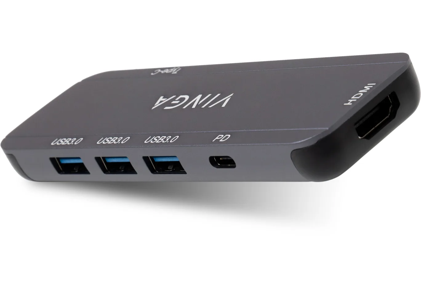 Концентратор Vinga USB-C 3.1 to HDMI+3xUSB3.0+PD100W+USB-C foldable cable (VHYC6FC)