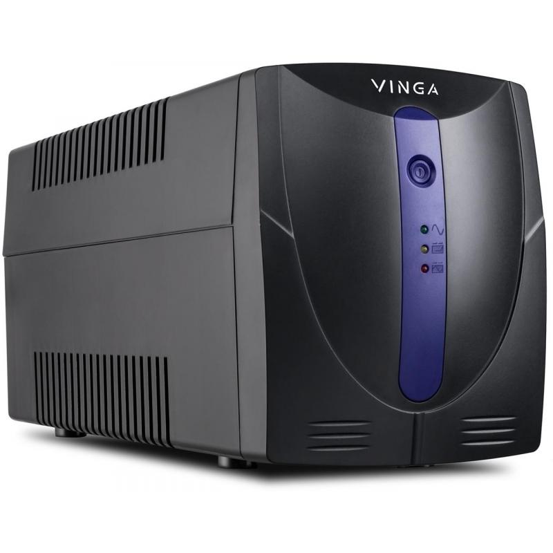 Источник бесперебойного питания Vinga LED 1200VA plastic case with USB (VPE-1200PU)