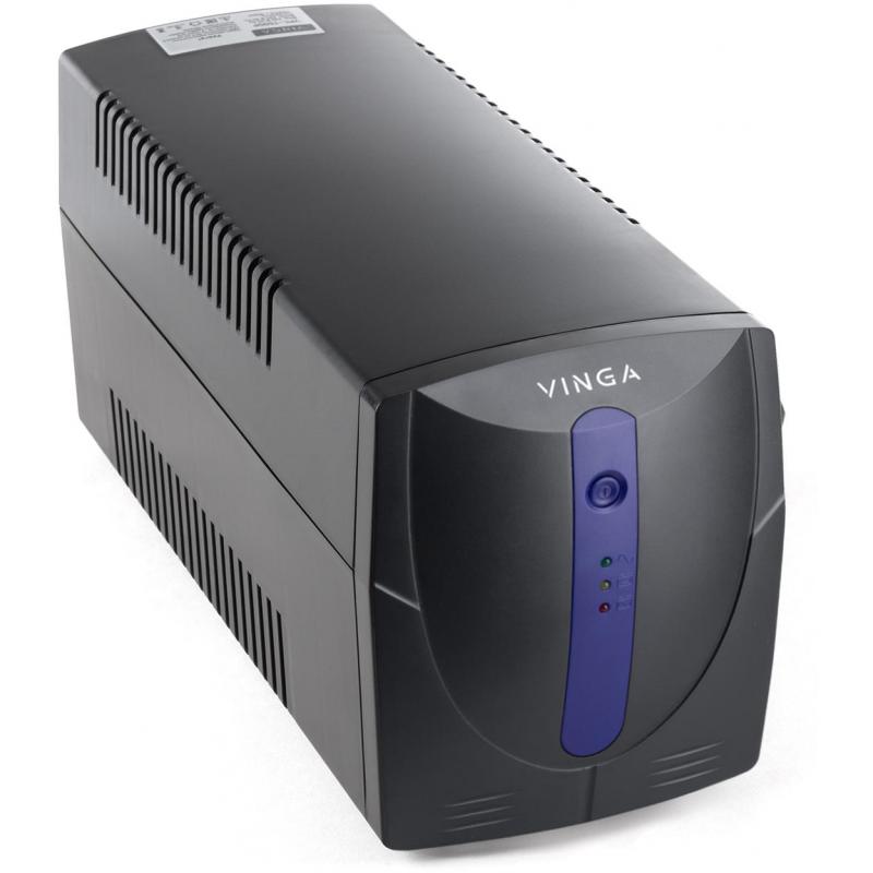 Пристрій безперебійного живлення Vinga LED 1200VA plastic case with USB (VPE-1200PU)