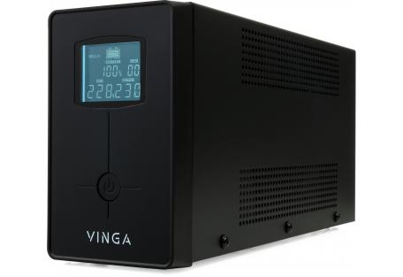 Пристрій безперебійного живлення Vinga LCD 600VA metal case with USB (VPC-600MU)