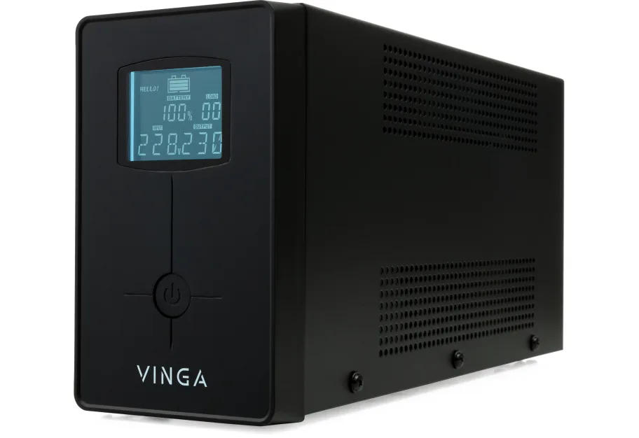 Uninterruptible Power Supply Vinga LCD 600VA metal case with USB (VPC-600MU)