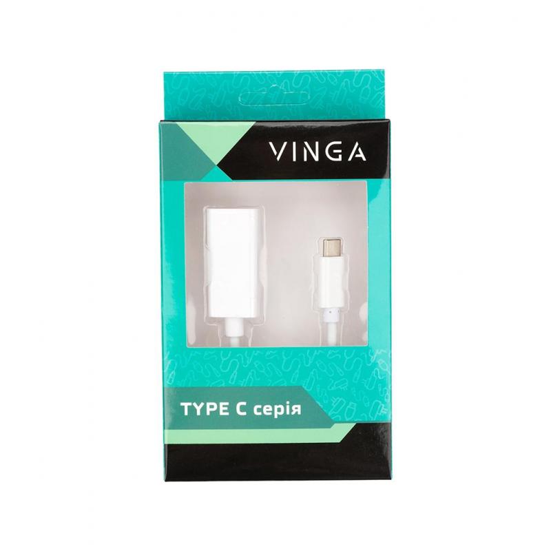 Переходник Type-C Male to Display Port 0.15m Vinga (USBCMDP-01)
