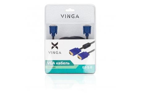 Кабель мультимедійний VGA 5.0m Vinga (VGA02-5.0)