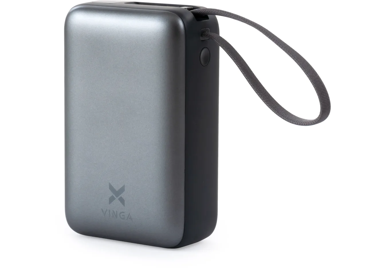 Батарея універсальна Vinga 30000 mAh 65W Display Cable (VPBB3065C)