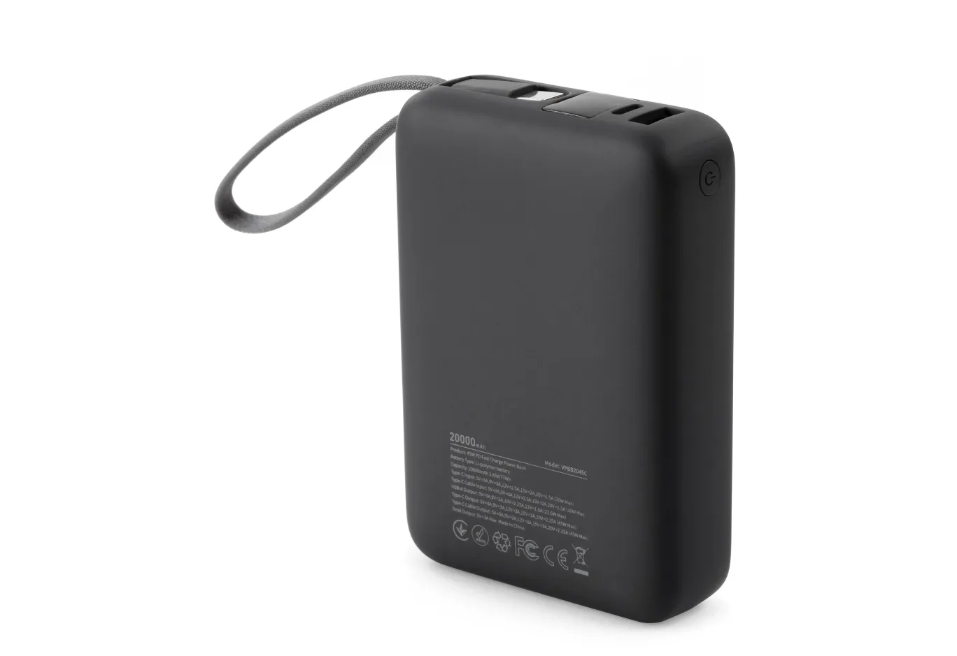 Universal Battery Vinga 20000 mAh 45W Display Cable (VPBB2045C)