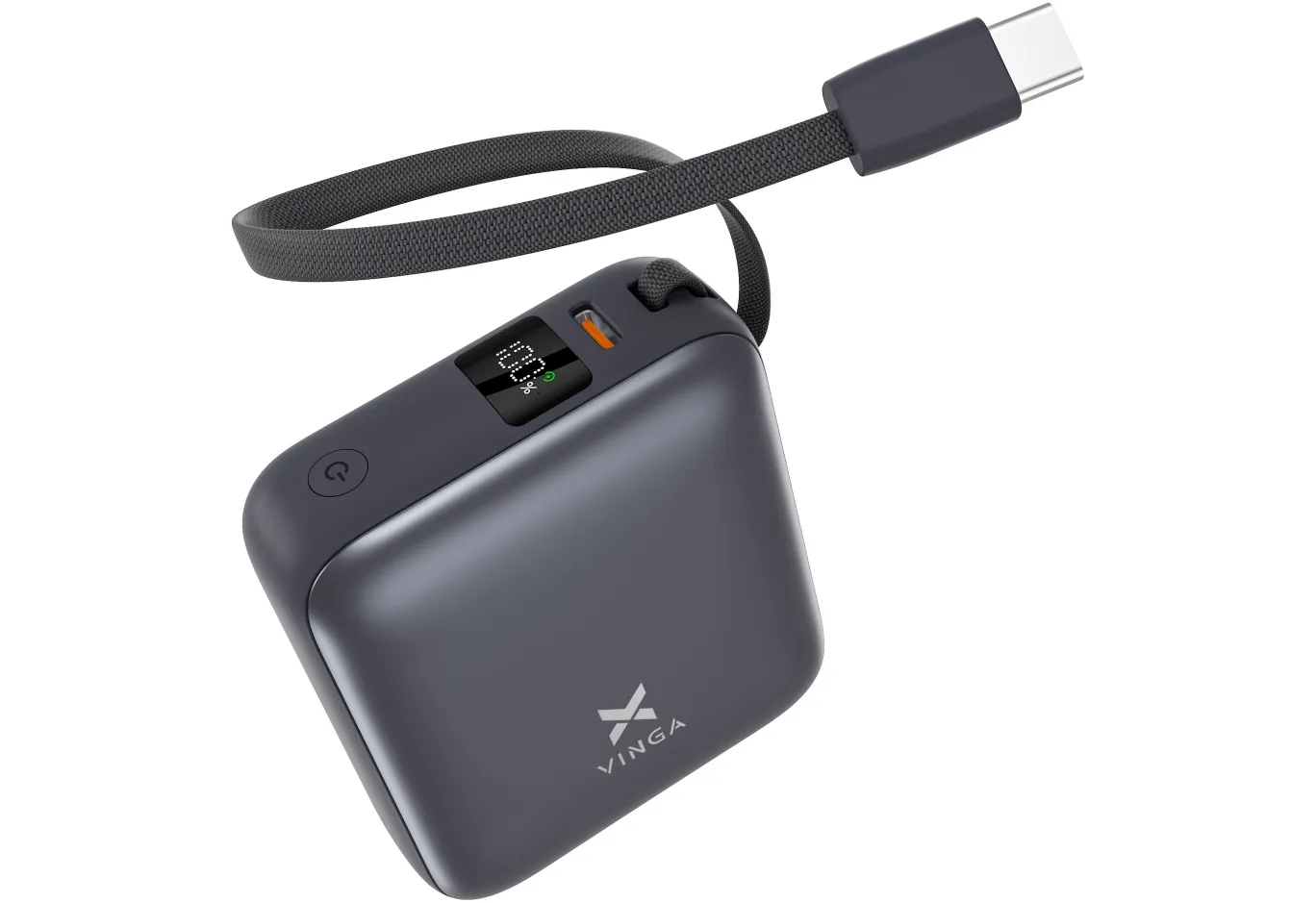 Батарея універсальна Vinga 10000 mAh 35W Display Cable (VPBB1035C)