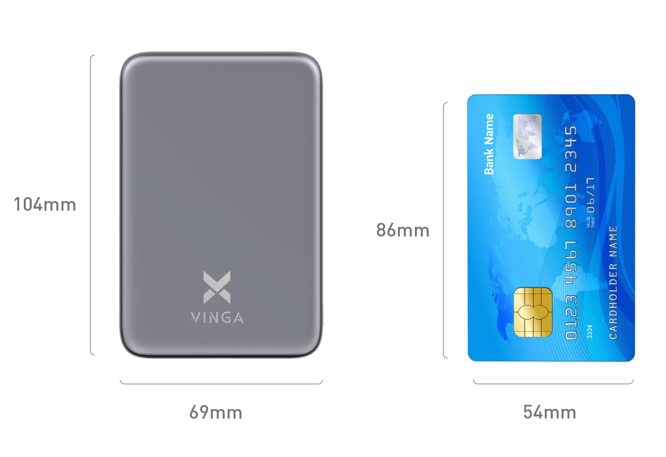 Universal Battery Vinga 5000 mAh 20W/15W Wireless (VPBB520WL)