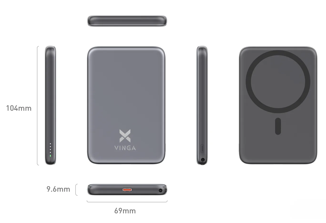 Universal Battery Vinga 5000 mAh 20W/15W Wireless (VPBB520WL)