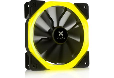 Кулер для корпуса Vinga LED fan-01 yellow