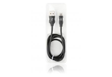 Дата кабель USB 2.0 AM to Micro 5P 1m metal back Vinga (VRC071BKA)