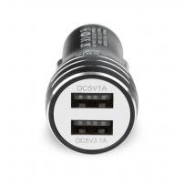 Зарядний пристрій Vinga Dual USB Car Charger aluminium black (VRCCH03BK)
