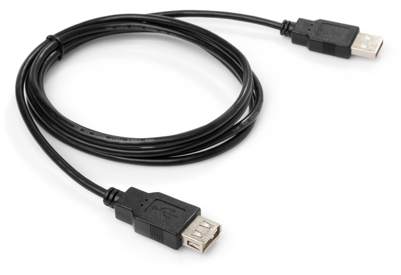 Дата кабель USB 2.0 AM/AF 3.0m Vinga (VCPUSBAMAF3BK)