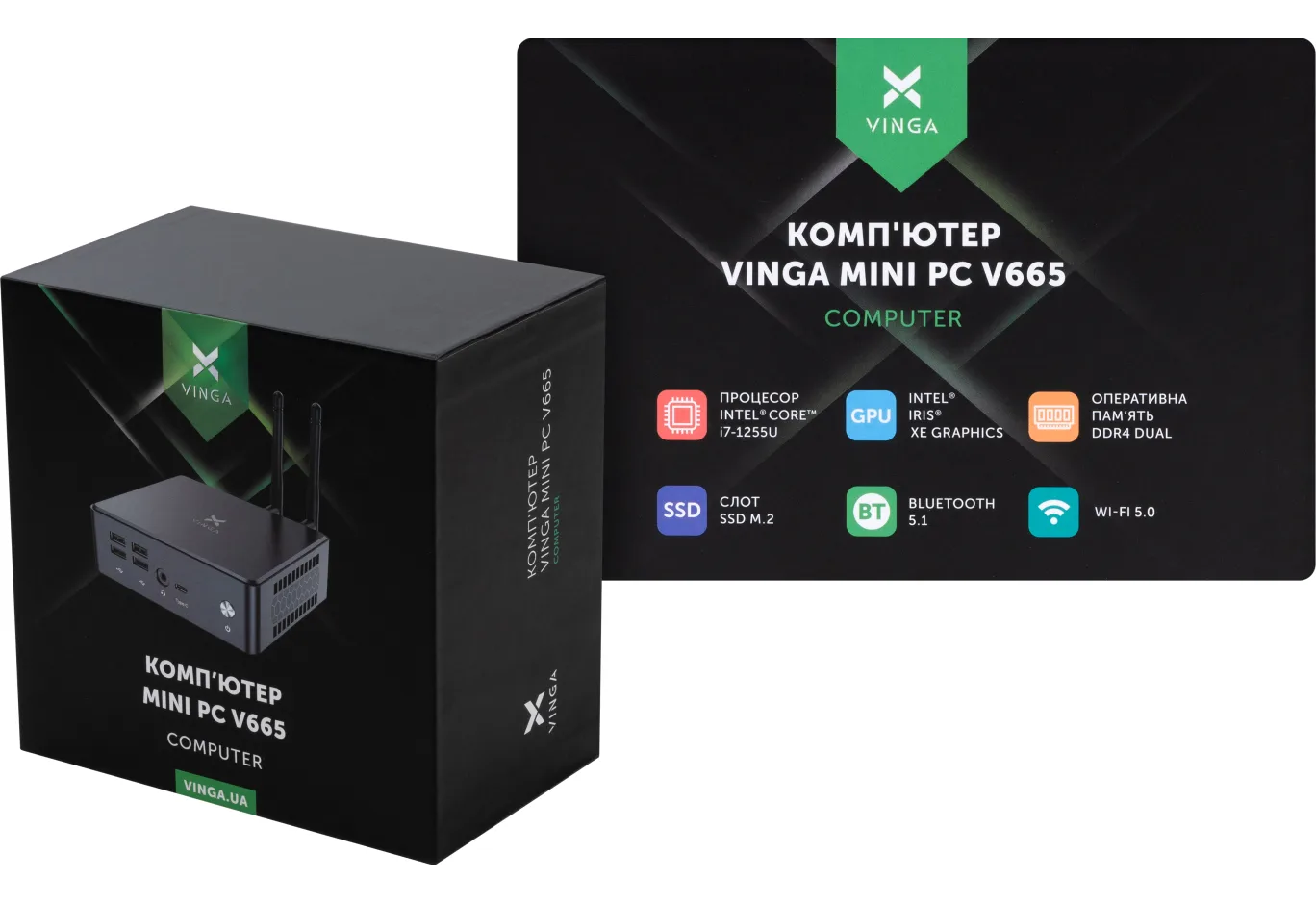 Комп'ютер Vinga Mini PC V665 (V6651255U.32512)