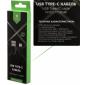 Дата кабель USB 2.0 AM to USB-C 1.0m nylon black Vinga (VCPDCTCNB1BK)