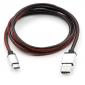 Дата кабель USB 2.0 AM to Type-C 1m pu leather black Vinga (VCPDCTCLS1BK)