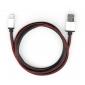 Дата кабель USB 2.0 AM to Lightning 1m pu leather black Vinga (VCPDCLLS1BK)