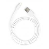 Дата кабель USB 2.0 AM to Lightning PVC 1m white Vinga (VCPDCL1W)