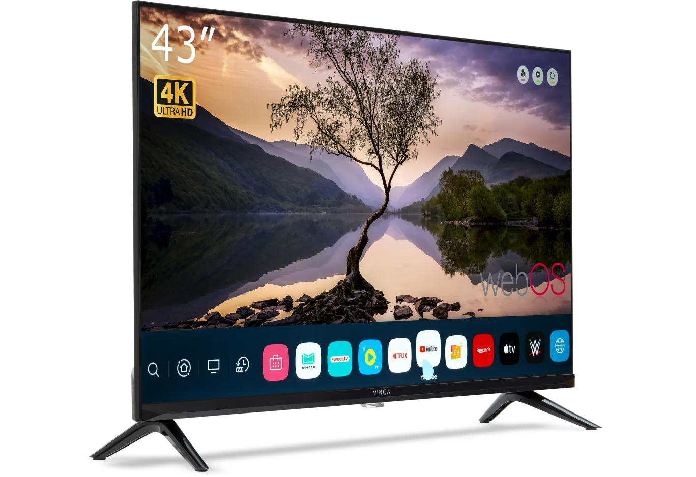 Телевізор Vinga S43UHD25BWEB