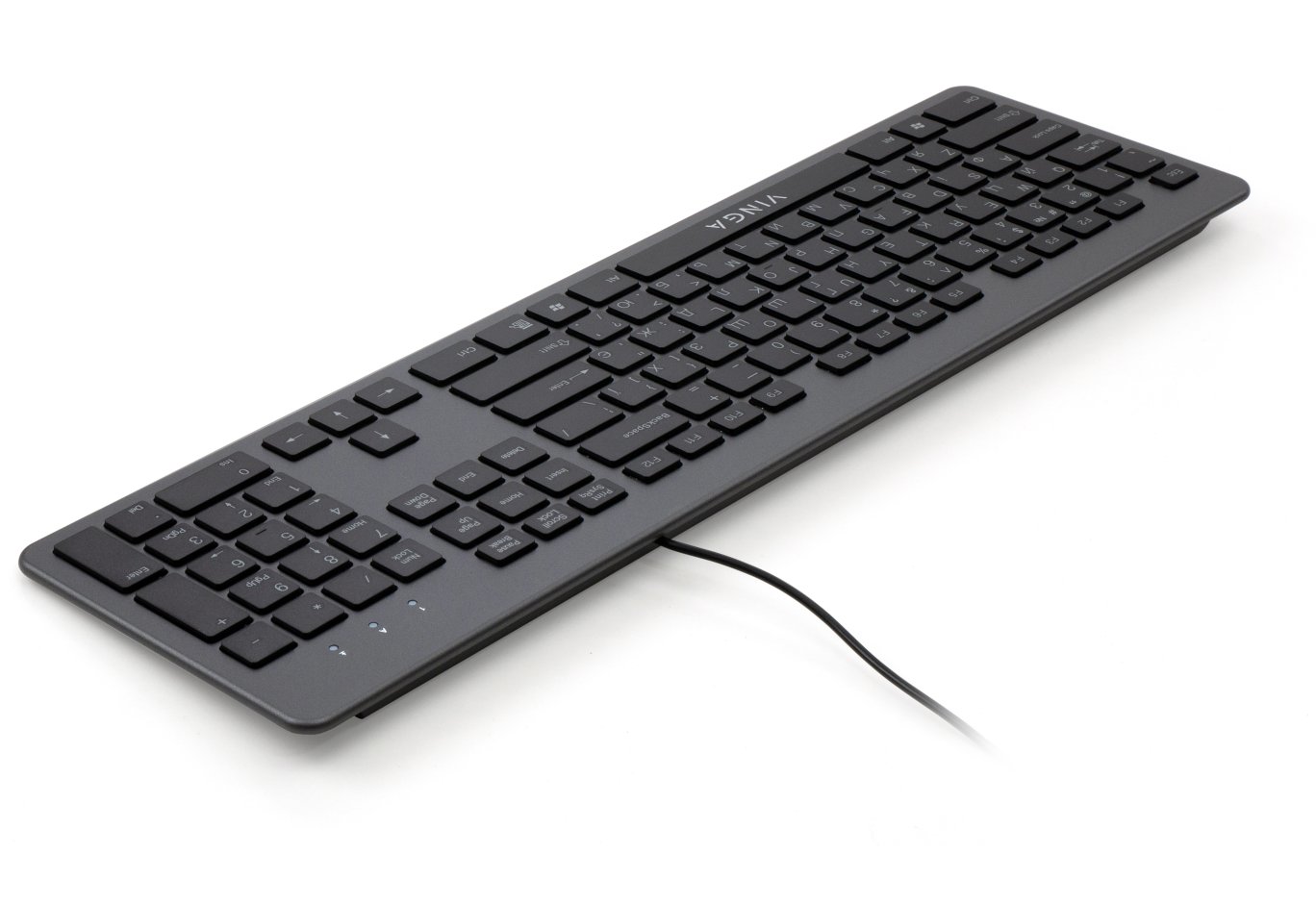 Клавіатура Vinga KB735 black-grey