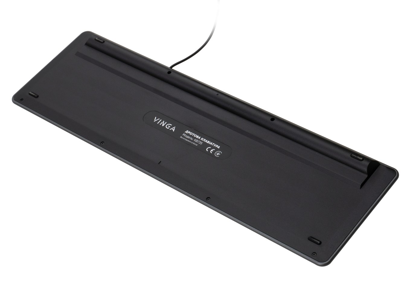 Клавіатура Vinga KB735 black-grey