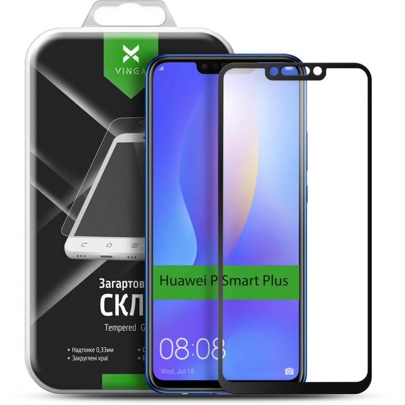 Скло захисне Vinga для Huawei P Smart Plus Black (VTPGS-PSPB)
