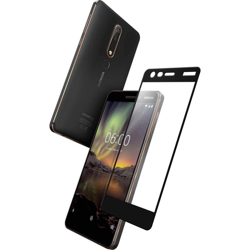 Скло захисне Vinga для Nokia 6.1 Black (VTPGS-N61B)