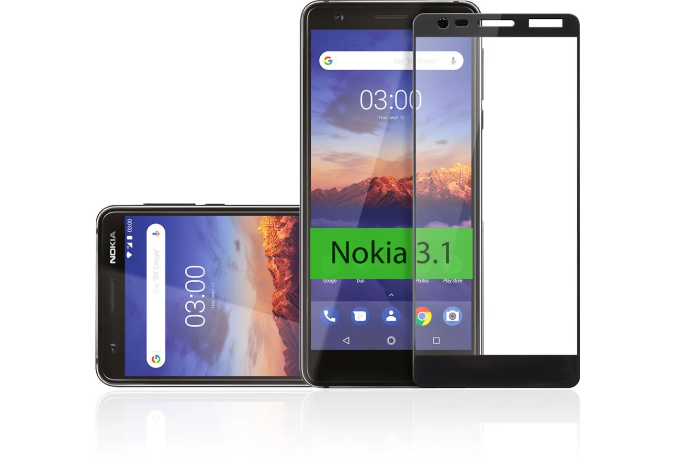 Protective glass Vinga для Nokia 3.1 Black (VTPGS-N31B)