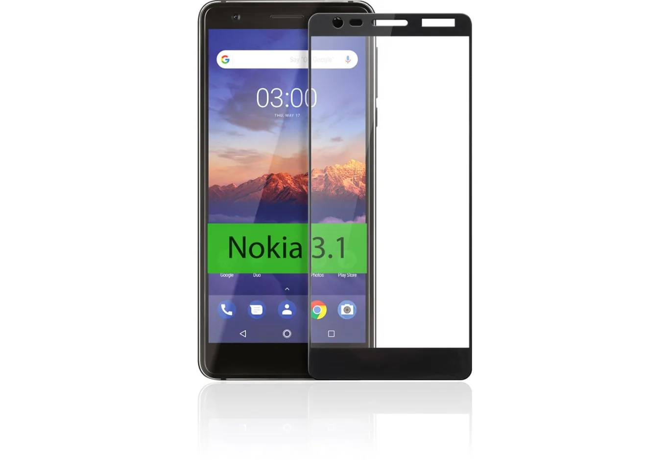 Protective glass Vinga для Nokia 3.1 Black (VTPGS-N31B)
