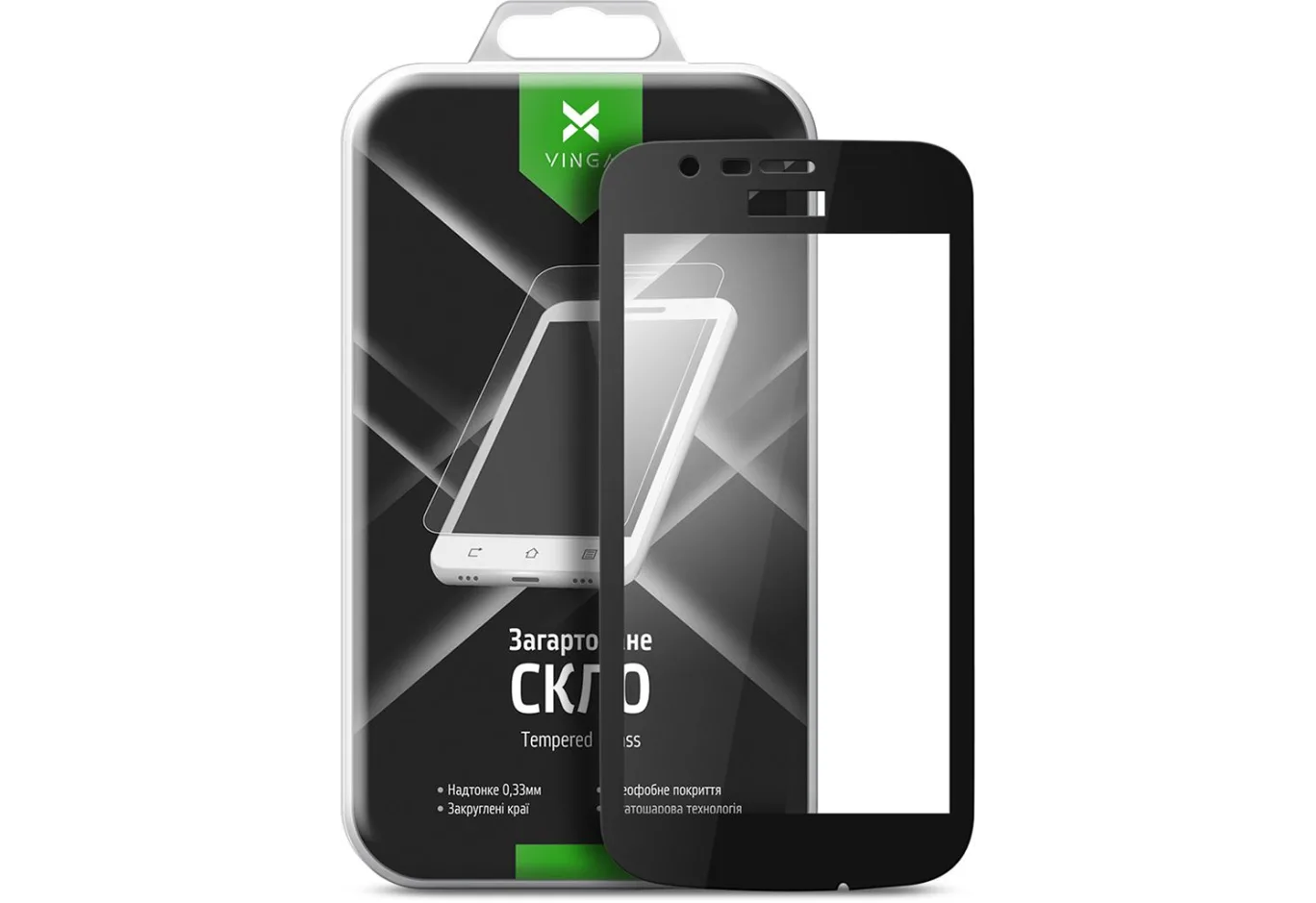 Скло захисне Vinga для Nokia 1 Black (VTPGS-N1B)