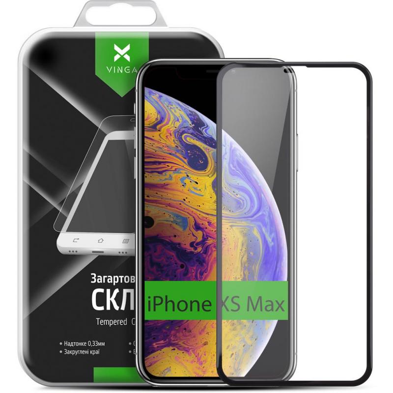 Скло захисне Vinga для Apple iPhone XS Max/iPhone 11 Pro Max Black (VTPGS-IXRMB)