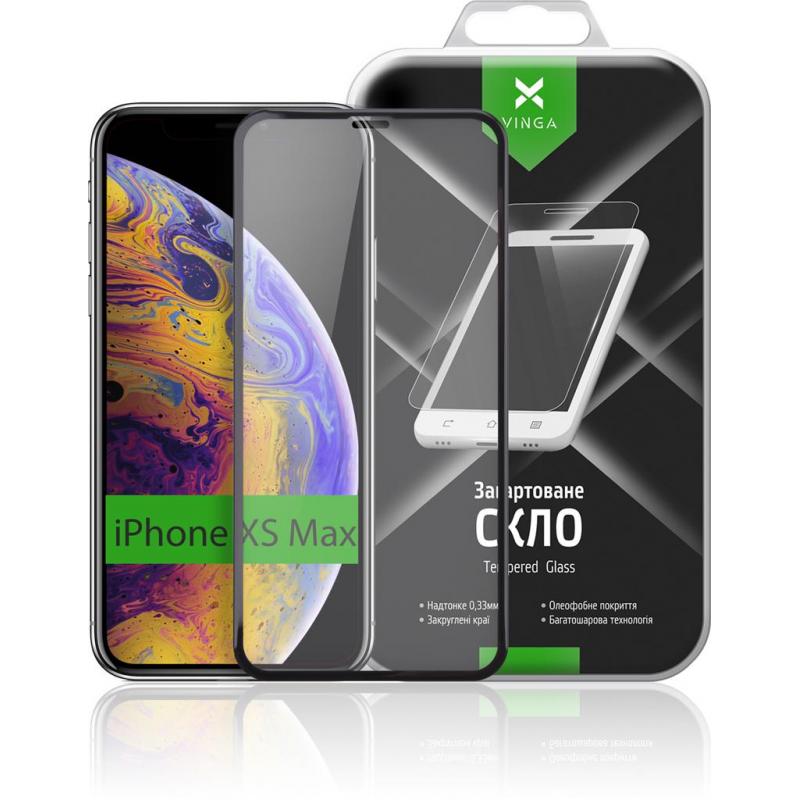 Скло захисне Vinga для Apple iPhone XS Max/iPhone 11 Pro Max Black (VTPGS-IXRMB)