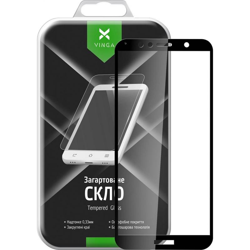 Скло захисне Vinga для Huawei Y7 Prime 2018 (Black) (VTPGS-Y7P2018)