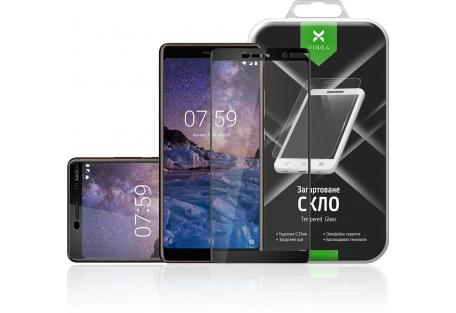 Скло захисне Vinga для Nokia 7 Plus (Black) (VTPGS-N7PB)