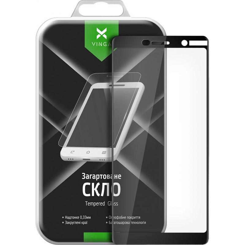 Скло захисне Vinga для Nokia 7 Plus (Black) (VTPGS-N7PB)