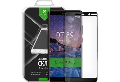 Скло захисне Vinga для Nokia 7 Plus (Black) (VTPGS-N7PB)