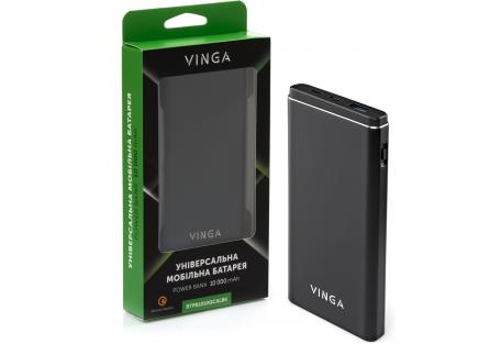 Батарея универсальная Vinga 10000 mAh QC3.0 PD aluminium black (BTPB1010QCALBK)