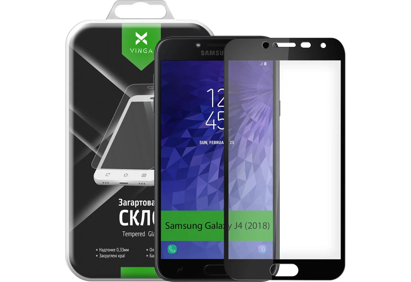 Скло захисне Vinga для Samsung Galaxy J4 (2018) J400 (VTPGS-J400)