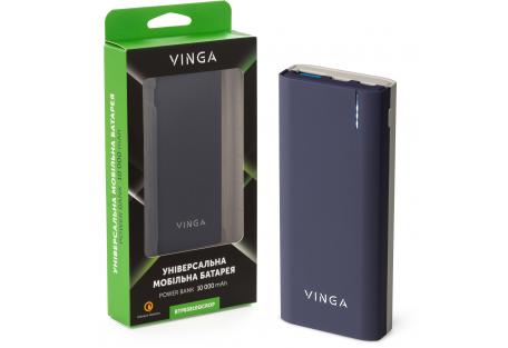 Батарея універсальна Vinga 10000 mAh soft touch purple (BTPB3810QCROP)