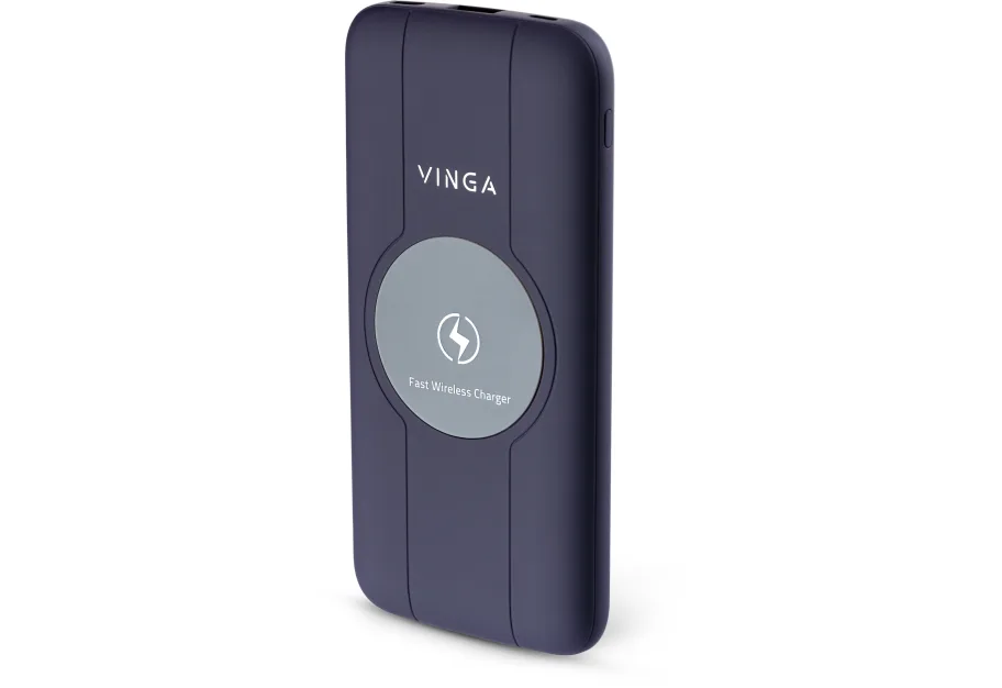 Universal Battery Vinga 10000 mAh Wireless QC3.0 PD soft touch purple (BTPB3510WLROP)