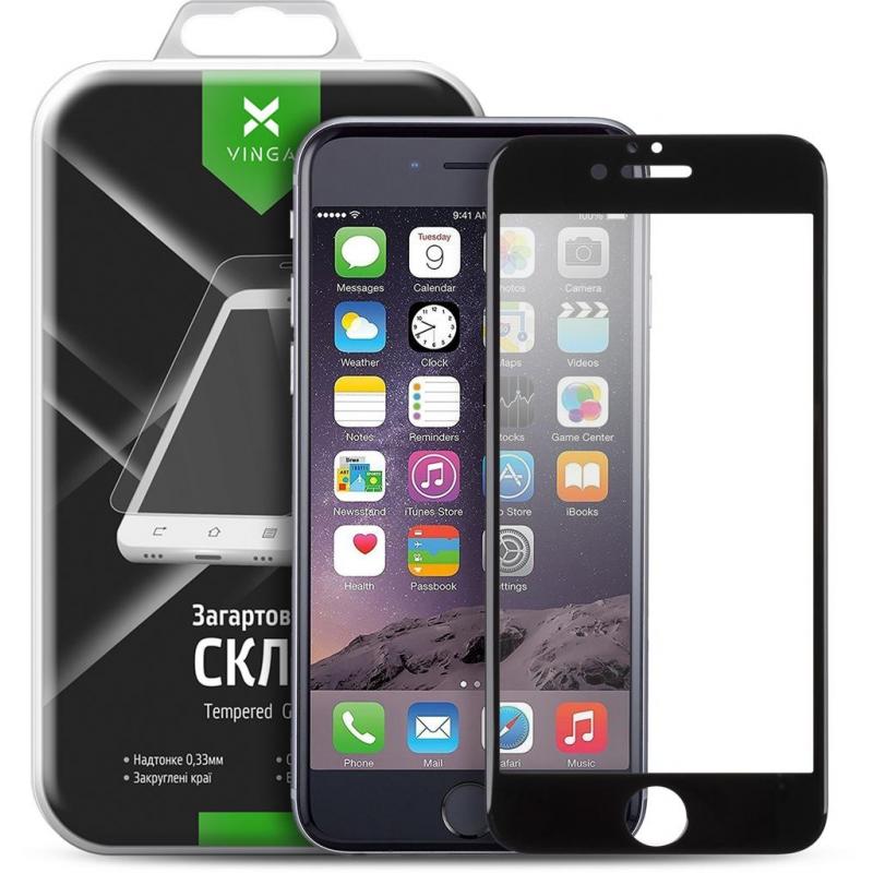 Стекло защитное Vinga для Apple iPhone 6/6s Black (VTPGS-I6B)