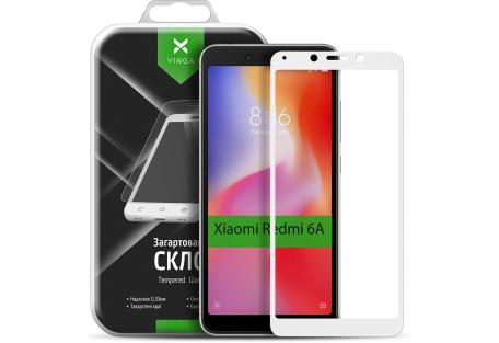 Скло захисне Vinga для Xiaomi Redmi 6A (White) (VTPGS-R6AW)