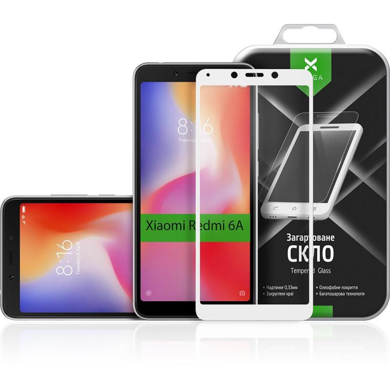 Скло захисне Vinga для Xiaomi Redmi 6A (White) (VTPGS-R6AW)