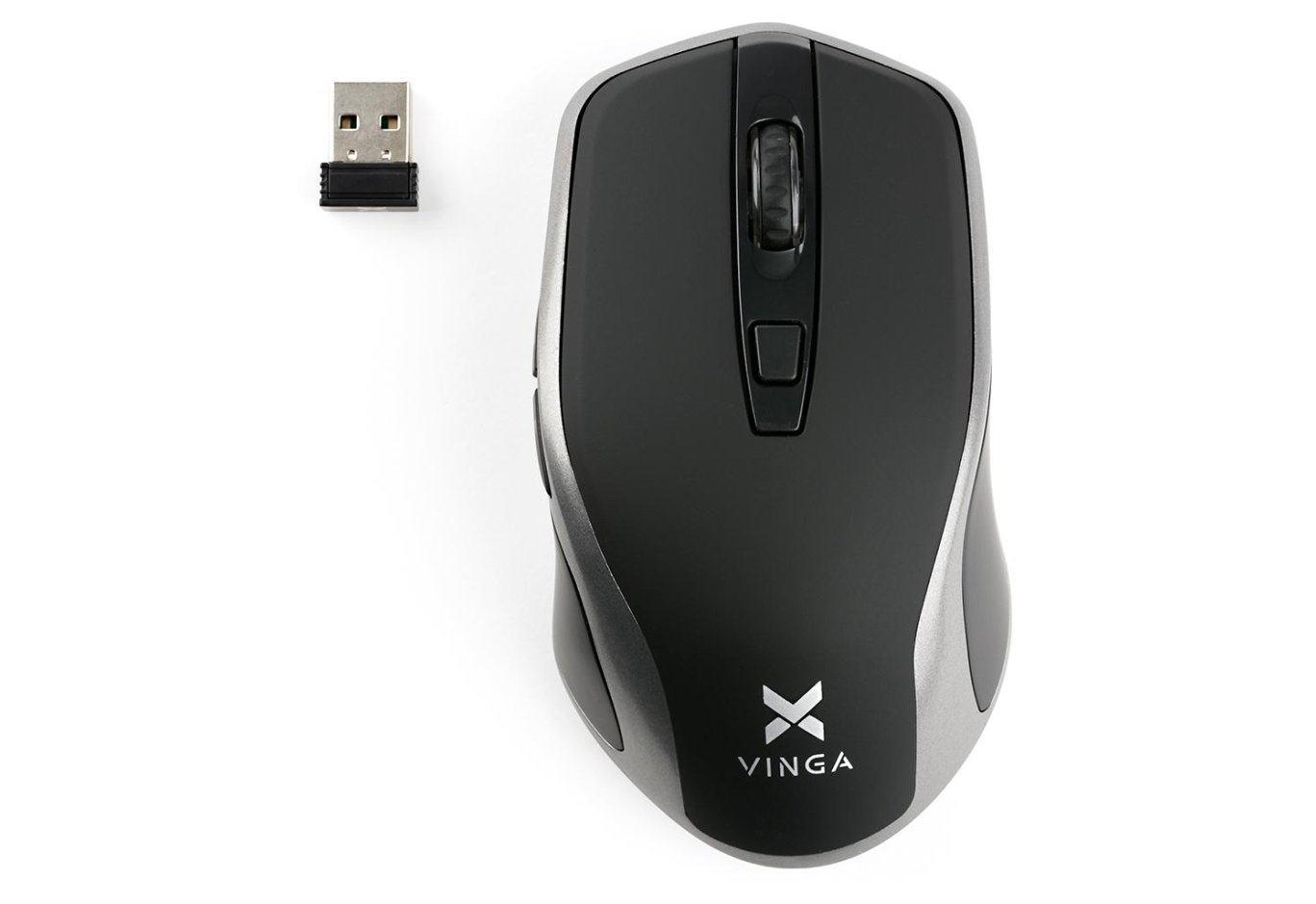 Мишка Vinga MSW-909 Silent black-grey