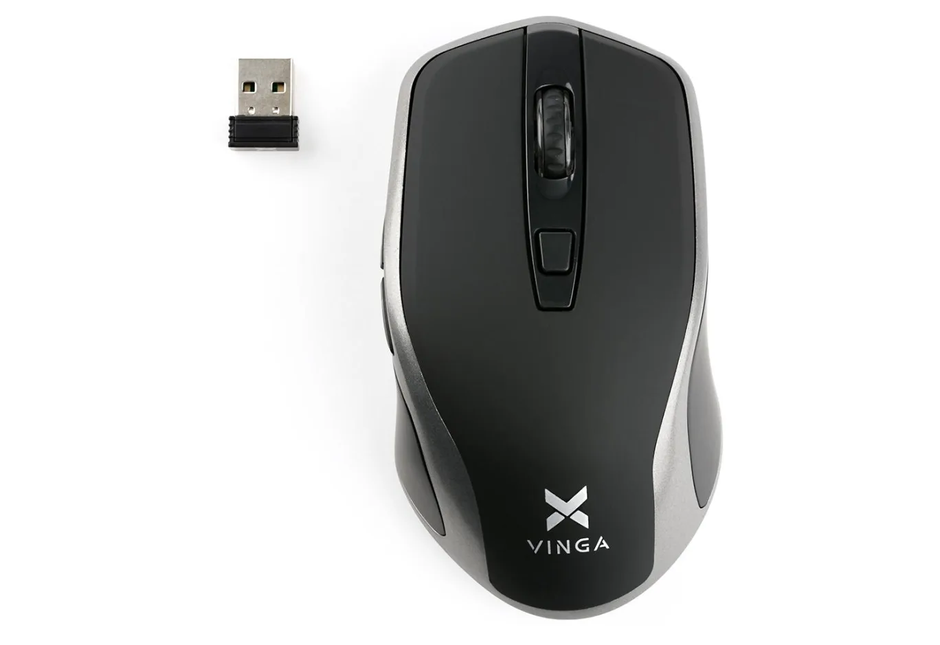 Мишка Vinga MSW-909 Silent black-grey