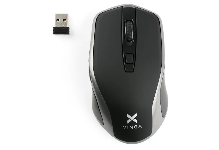 Мишка Vinga MSW-909 Silent black-grey