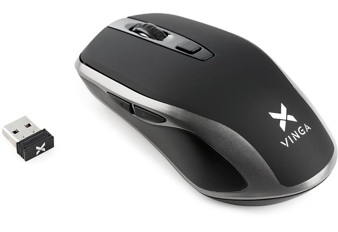 Мишка Vinga MSW-909 Silent black-grey