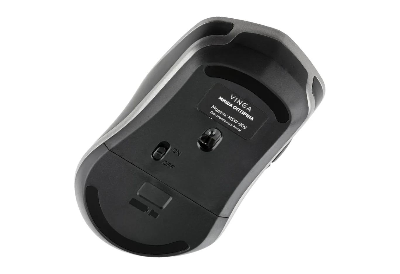 Мишка Vinga MSW-909 Silent black-grey
